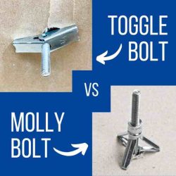 A toggle bolt is a one-time fastener