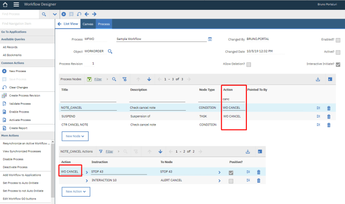 Workflow maximo implemented