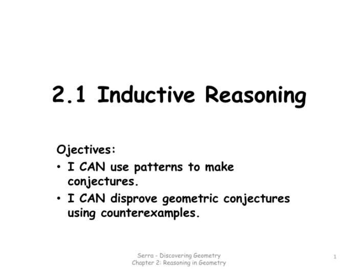 Reasoning inductive