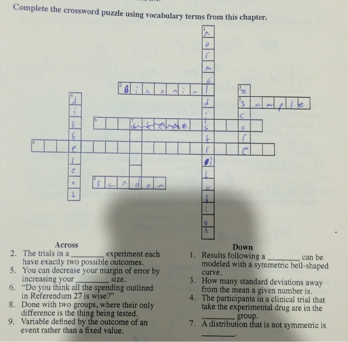 Crucigrama complete the crossword puzzle